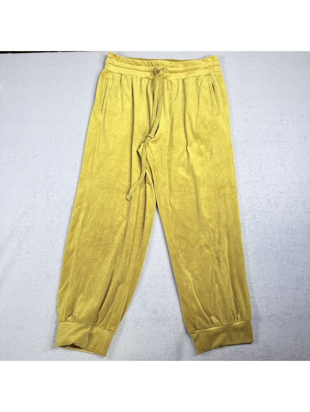 Anthropologie Saturday Sunday Merida Velvet Joggers Women’s Mustard‎ Size Large